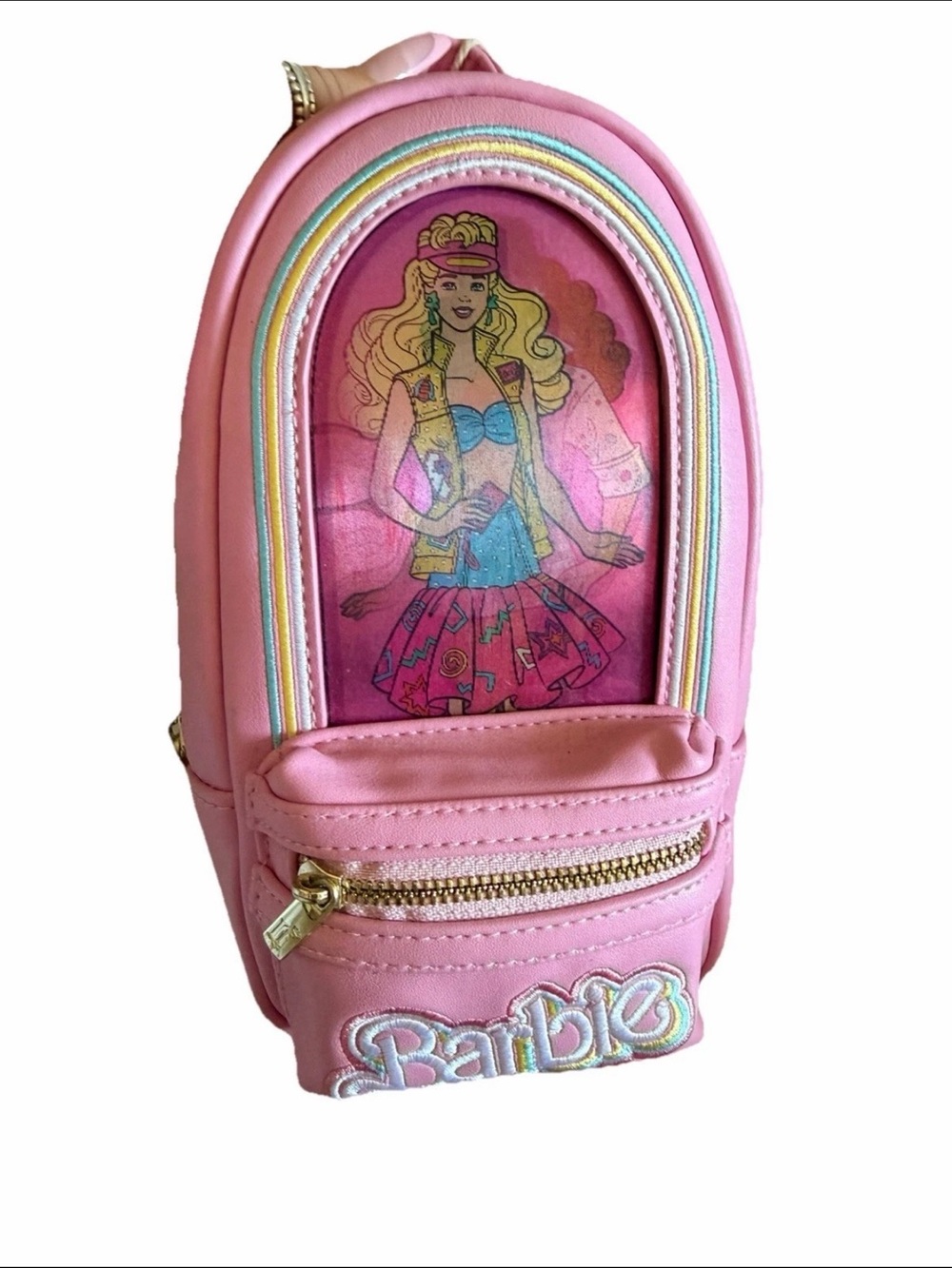 Loungefly Mattel Barbie 65th Anniversary Lenticular Mini Backpack Pencil Case